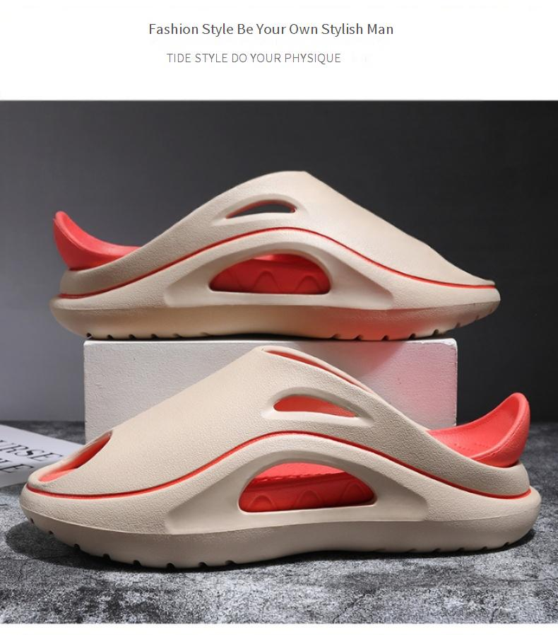 Couples Platform Sandals - Ultra Soft Memory Foam Slippers With Anti-Slip Sole Lightweight & Durable Beach Slides For Men & Women_voghion.com