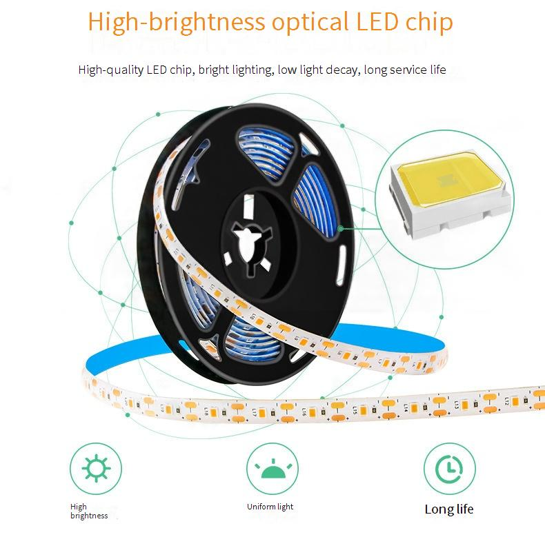 Striscia LED con sensore touch USB, 5 V a bassa tensione 2835 SMD, luce notturna flessibile per armadi, camera da letto, bianco caldo/bianco freddo, certificata CE._voghion.com