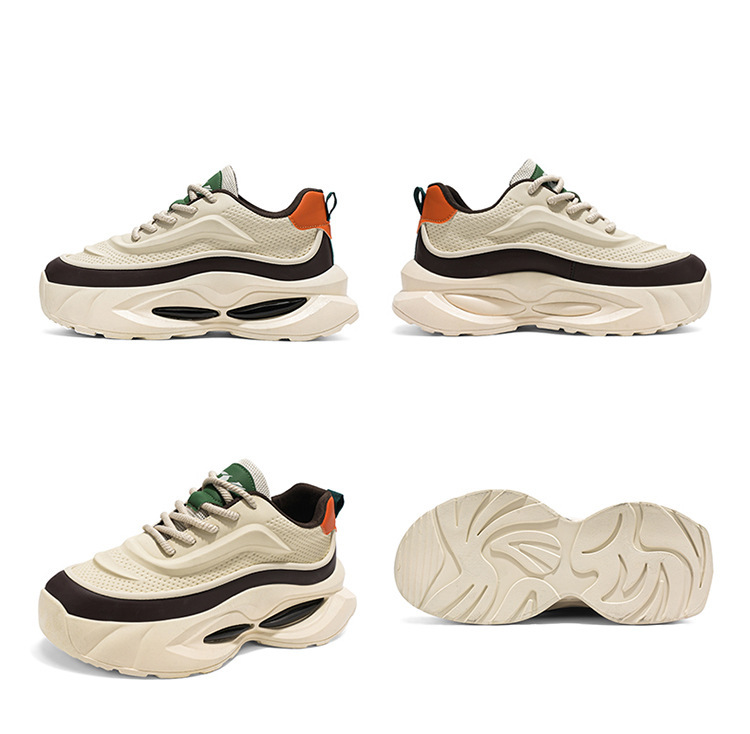 Baskets mode homme - Chaussures légères et antidérapantes pour papa, idéales pour la course à pied et les loisirs. Doublure en maille respirante, semelle épaisse et confortable._voghion.com