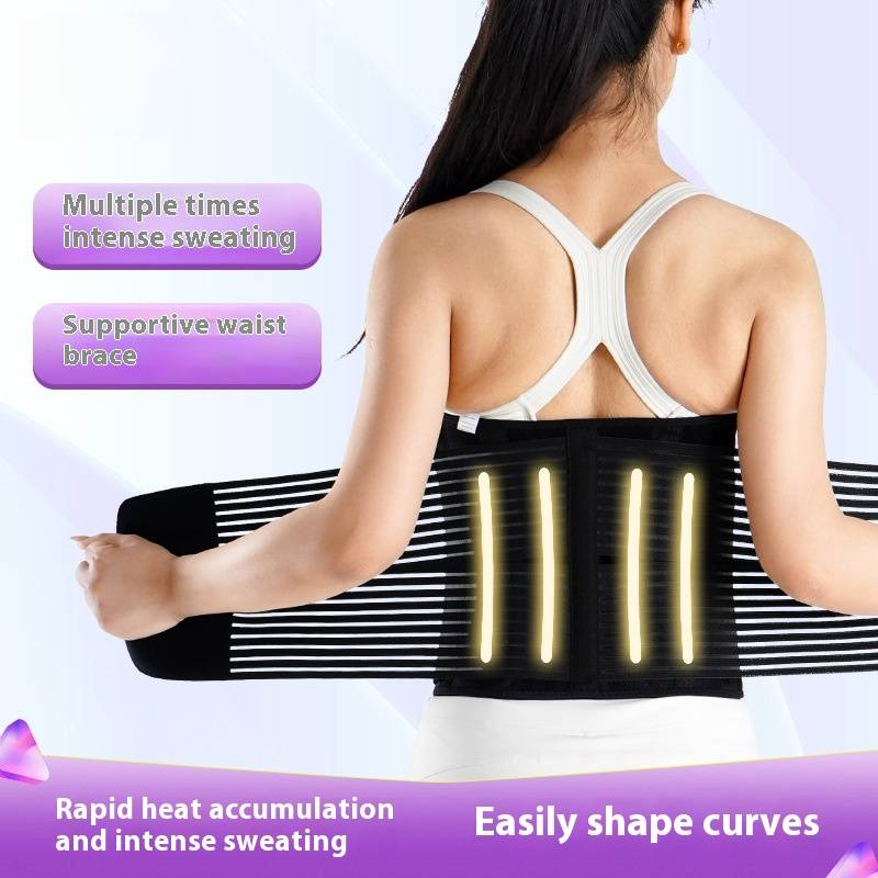 Cintura regolabile per allenamento in vita da donna - Cintura per allenamento che aumenta il sudore con supporto per la schiena e tasca per telefono per corsa, palestra, fitness_voghion.com