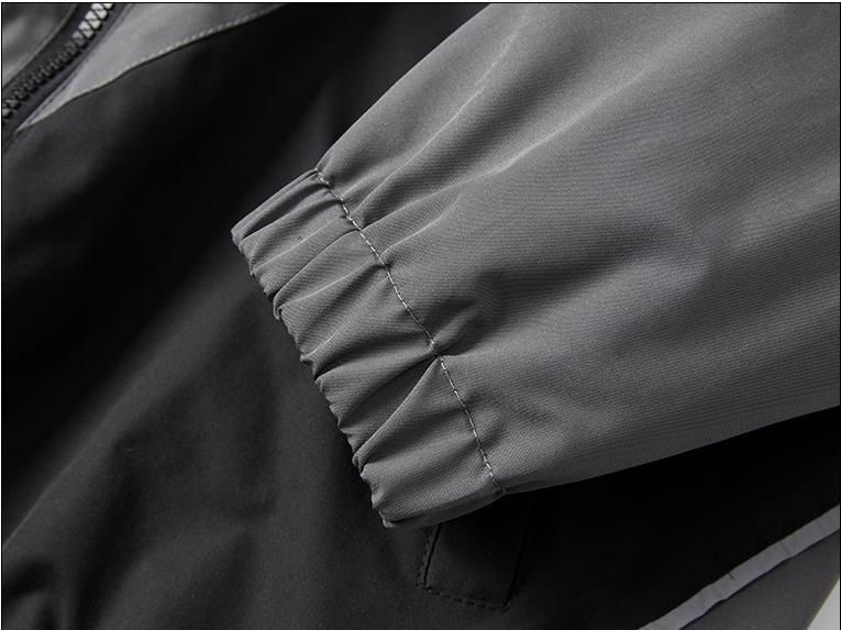 Spring 2026 Fashion Sport Outerwear Men 100% Polyester Stand Collar Splicing Embedded Reflective Thread Raglan Sleeve Loose Thin Zipper Jacket M-4XL_voghion.com