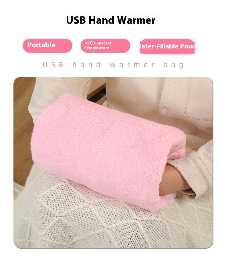 Ultraweicher USB-Handwärmer – 3 Heizstufen, 10 W schnelle Erwärmung, abnehmbarer und waschbarer Plüschbezug für Zuhause/Büro_voghion.com