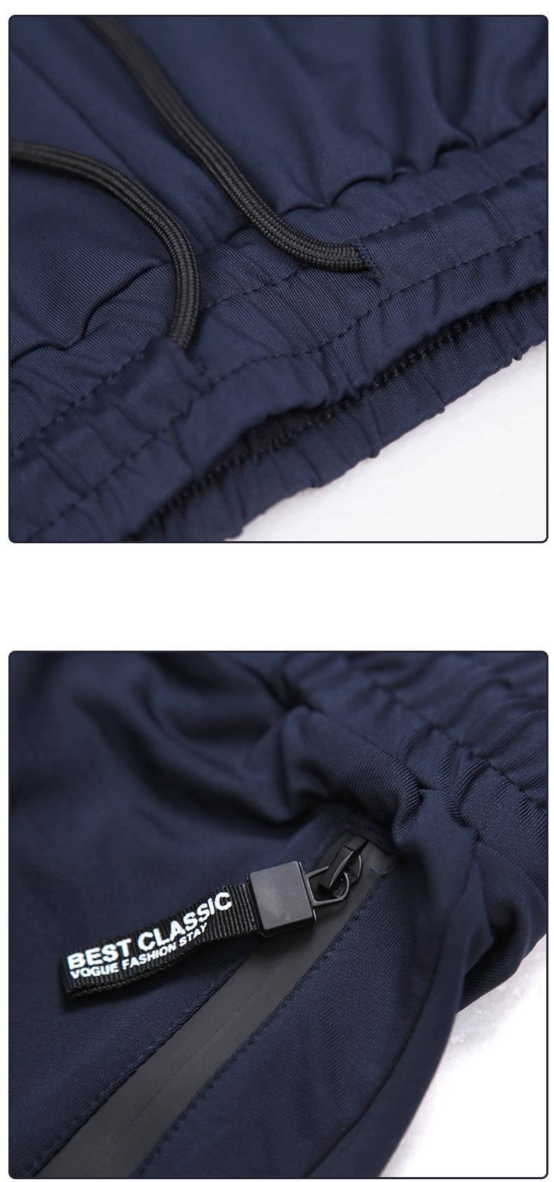 Slim-Fit-Jogginghose für Herren, geeignet für Lauftraining und Fitnessstudio, atmungsaktive, sportliche Jogginghose mit schmal zulaufendem Bein und elastischen Bündchen (Schwarz, Schwarzgrau, Marineblau)_voghion.com