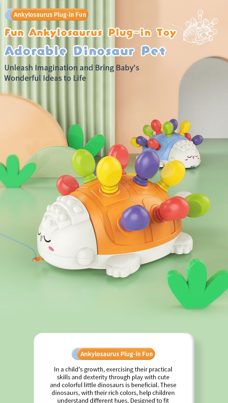 Baby- und Kleinkindspielzeug: Steckpuzzle mit Igelmotiv, Fingerübungen, Spaß, niedliches Haustier-Frühpädagogik-Puzzle, Steckspielzeug_voghion.com