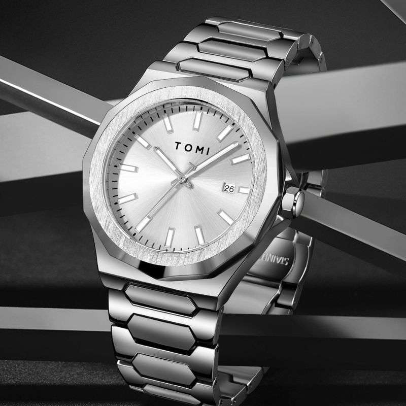 New Waterproof Calendar Non-Mechanical Brooch Gift Box Set Watch Men_voghion.com
