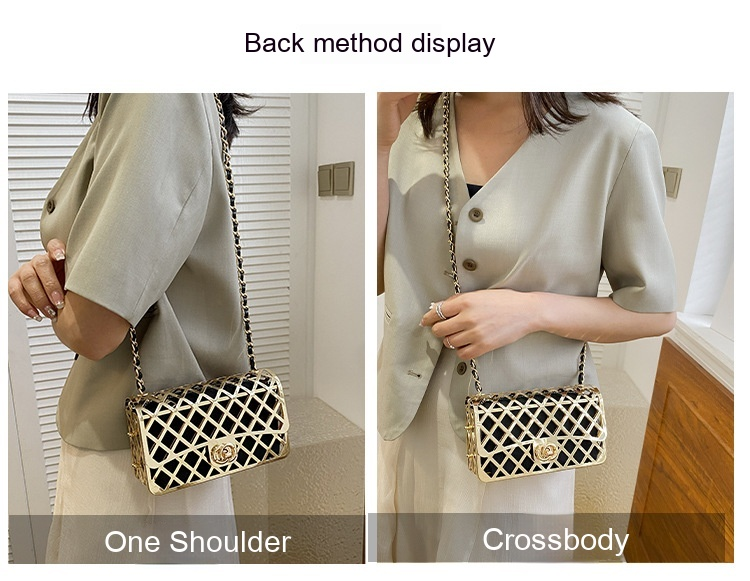 Borsa piccola in metallo Nuova borsa a tracolla personalizzata vuota alla moda europea e americana 2024 Borsa quadrata piccola a tracolla da donna Instagram_voghion.com
