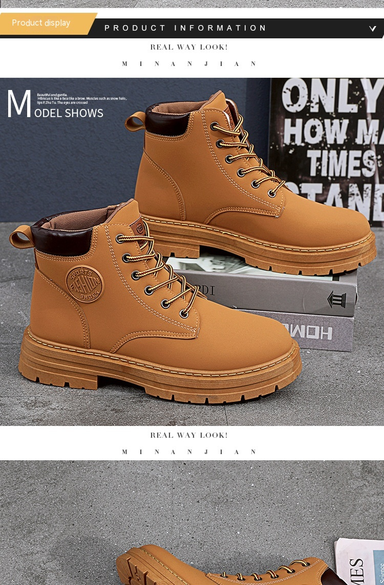2023 nova moda clássica masculina de outono, durável, à prova d'água, botas martin de cano alto com fundo macio, antiderrapante_voghion.com