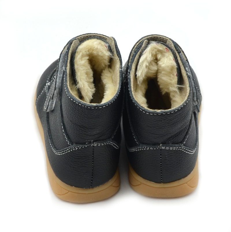 Zachte en comfortabele waterdichte leren laarzen voor kinderen plus fleece dikke leren warme enkellaarsjes voor jongens en meisjes_voghion.com