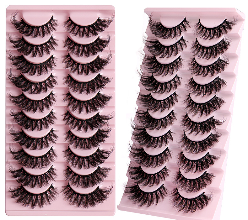 Ripsmepikenduste komplekt Kõrge mink EYELASH Mitmekihiline paks, FLuffy EYELASH 8D_voghion.com