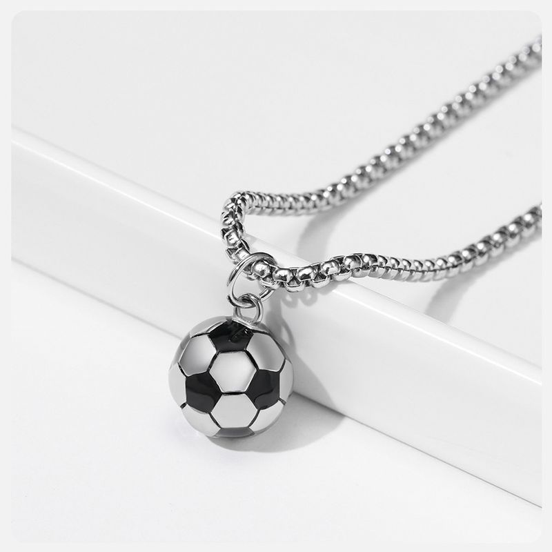 Erkekler için Hazır Stok Vnox 3D Futbol Kolyeleri, Katı Paslanmaz Çelik Günlük Scooter Kolyeleri, Spor Sever Erkek Çocuk Hediyeleri_voghion.com