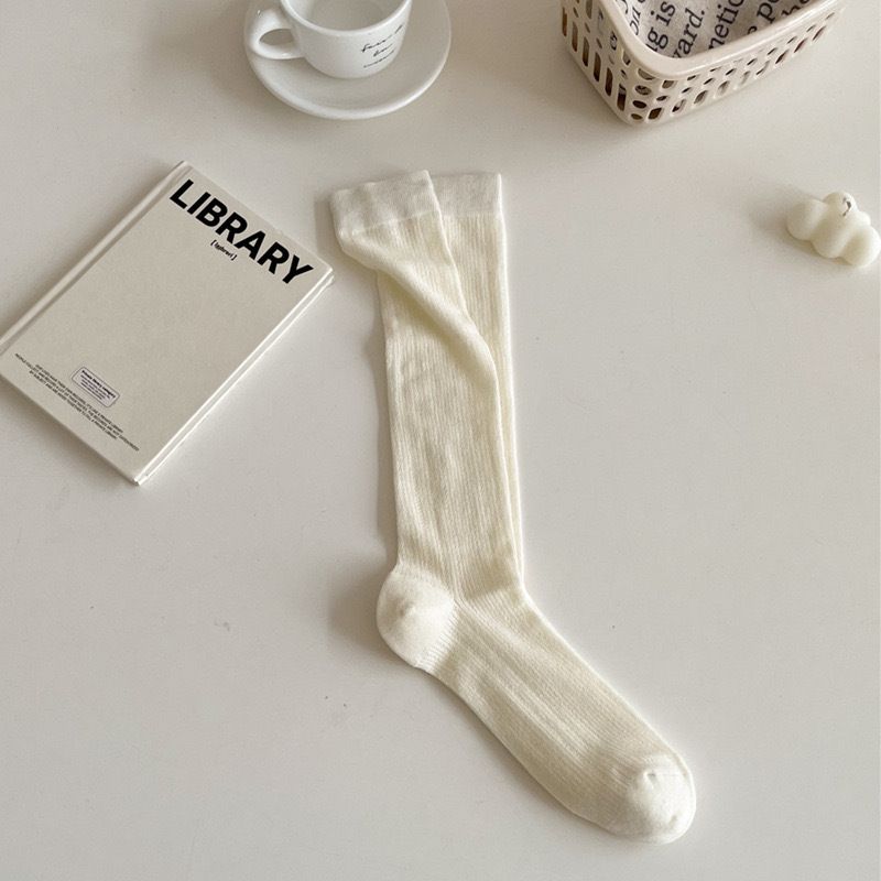 Ballet Gray Calf For Women JK Spring Long Tube Slouch Hollow Out Seamless Socks Summer Thin Style_voghion.com