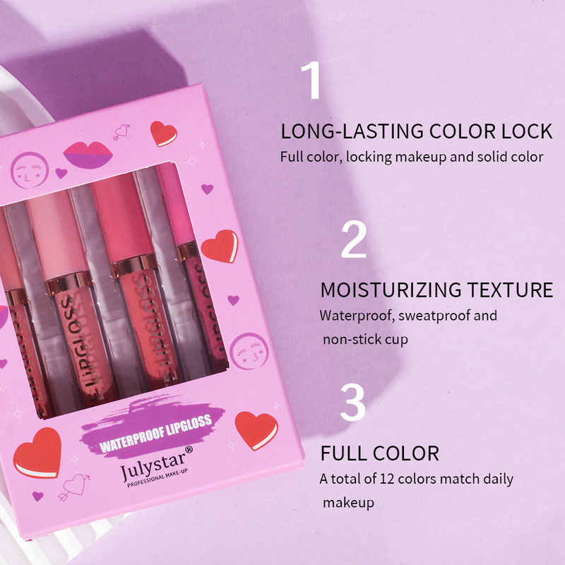 carina Velvet lipstick with matte finish, natural and long-lasting, fading, non stick to cup lip glaze set box_voghion.com