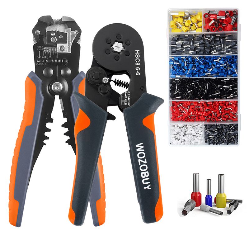 WOZOBUY Crimper Cable Cutter Adjustable Automatic Wire Stripper Multifunctional Stripping Crimping Pliers Terminal Hand_voghion.com