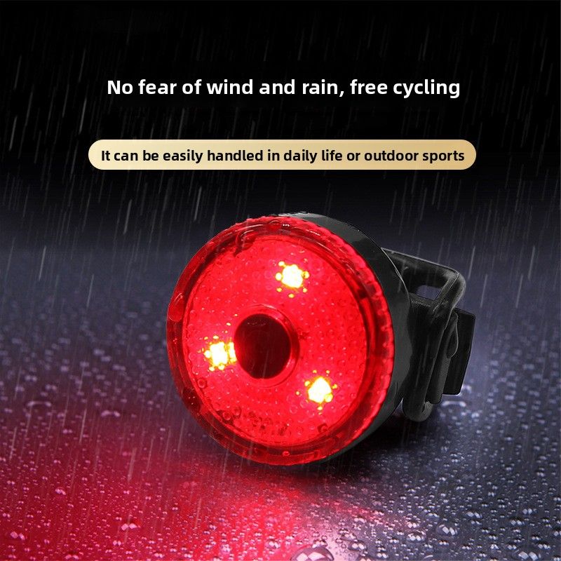New Strap-On Bicycle Creative USB Rechargeable Mountain Bike Outdoor Night Riding Tail Light Cycling Gear Accessories_voghion.com