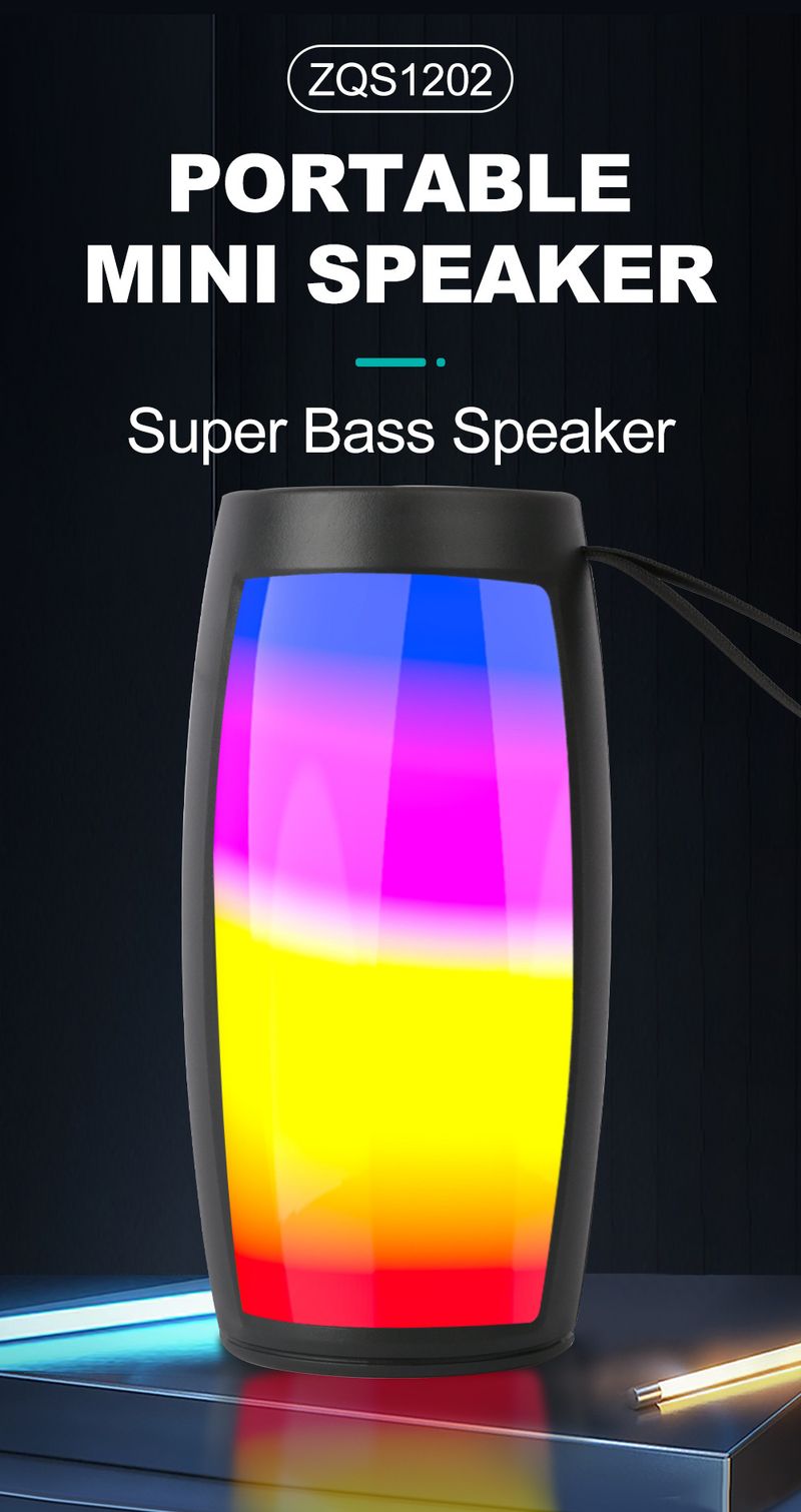 ZQS1202 Desktop-Subwoofer Drahtloser Bluetooth-Lautsprecher mit Tasten Tragbarer Party-Bluetooth-Lautsprecher für den Außenbereich_voghion.com