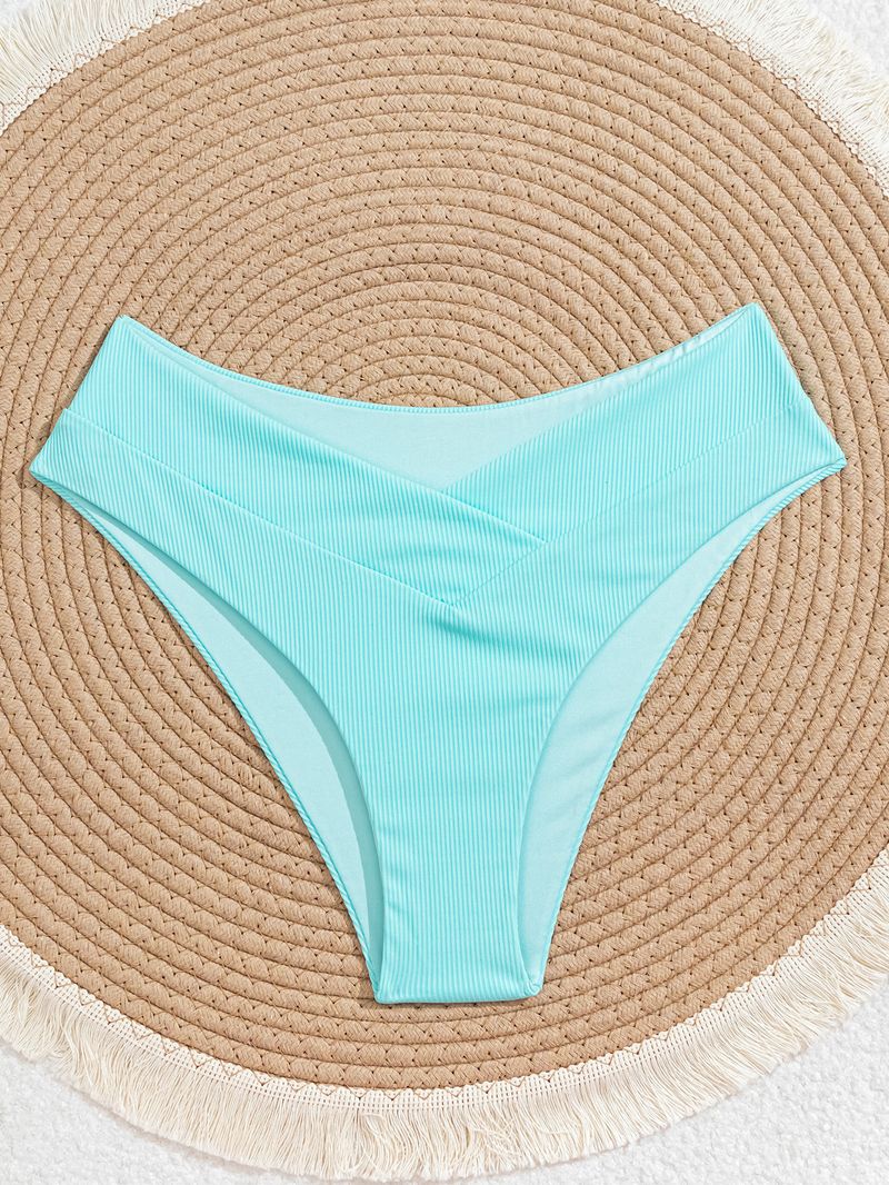 Costume da bagno da donna a vita alta, in tessuto morbido con motivo a croce a righe verticali, per spiaggia, vacanze, piscina e feste_voghion.com
