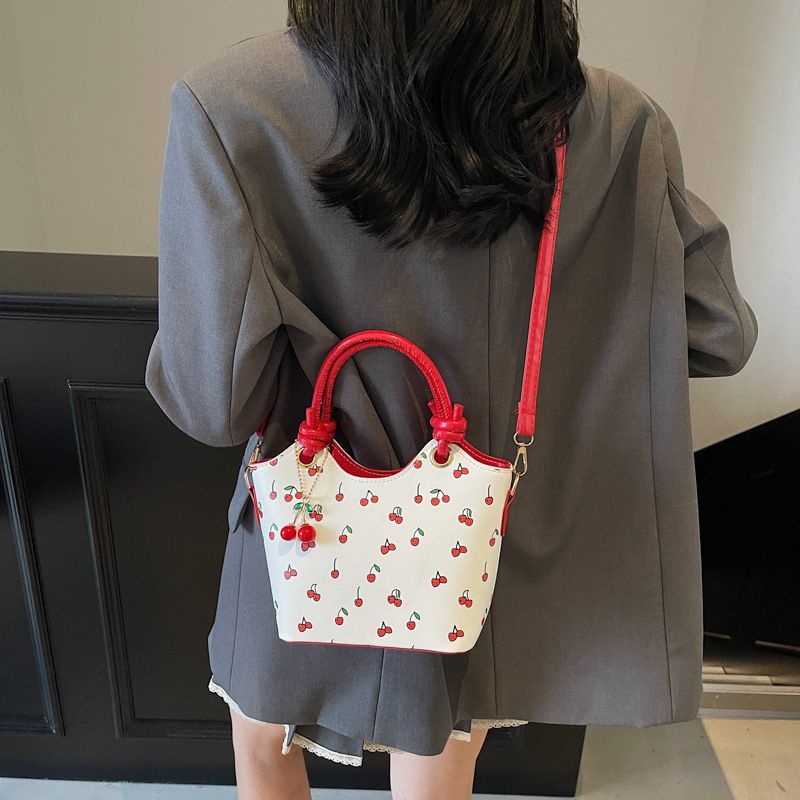 Nuova borsa alla moda per ragazza, borsa a tracolla con stampa a trama di ciliegio, borsa da pendolare, borsa a tracolla sottobraccio_voghion.com