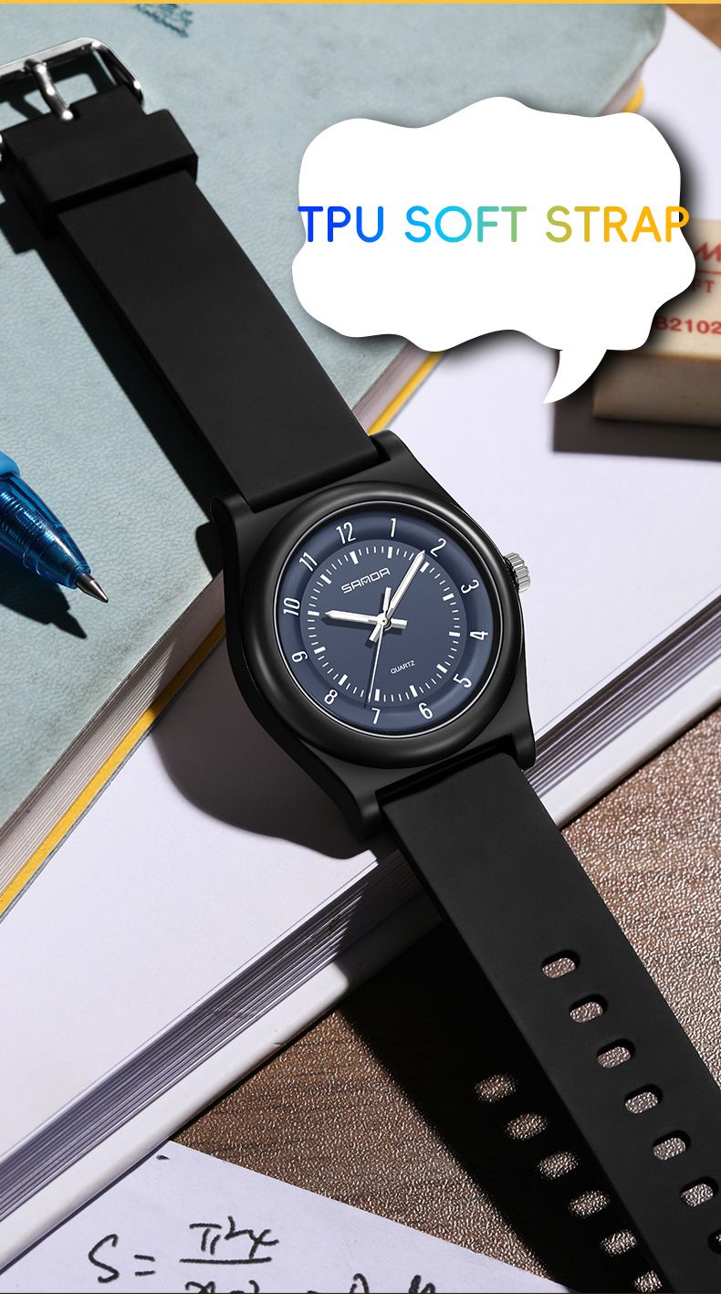 Wasserdichte Quarzuhr für Damen und Herren, minimalistische, modische Analogarmbanduhr mit leuchtenden Zeigern, 50 m Wasserdichtigkeit, rundes Zifferblatt, lässiger Stil_voghion.com