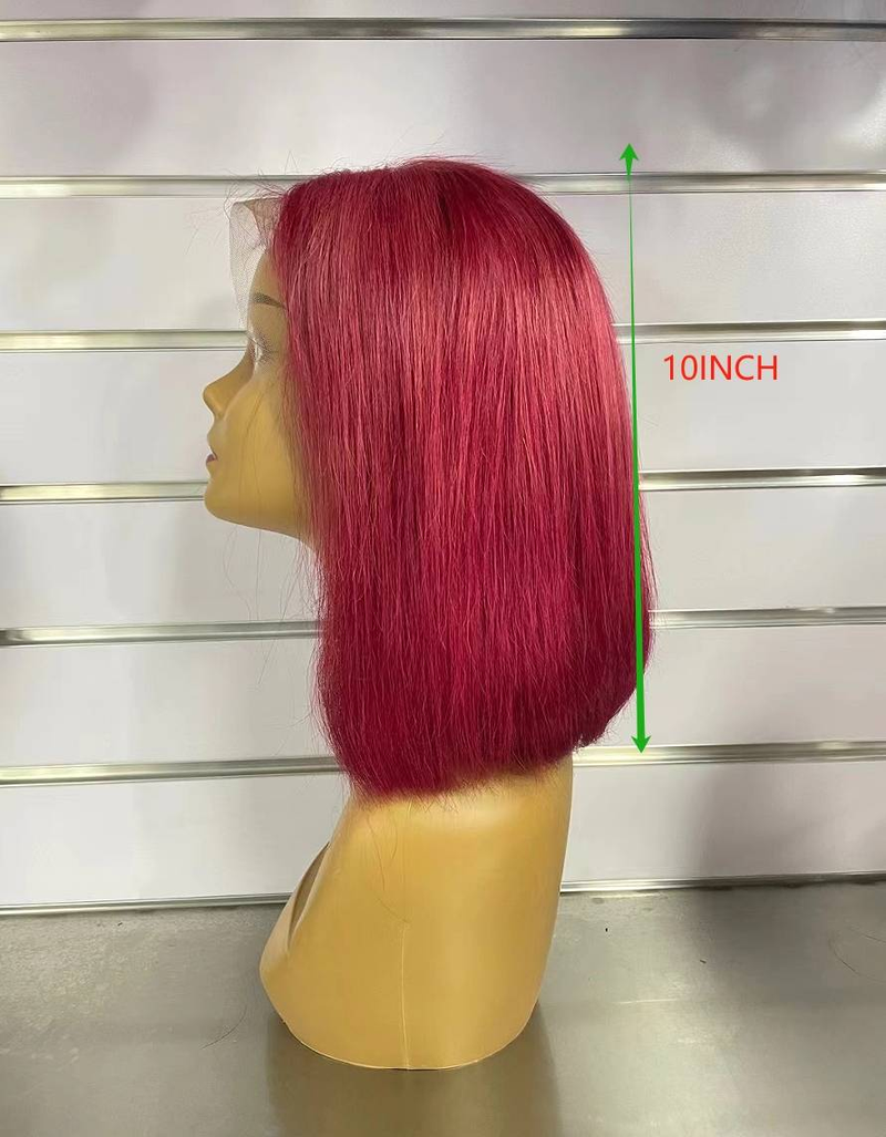Ingveri lühikesed Bob-pitsiga eesmised parukad 100% juustest Parukad Bob-pitsparukad naistele Blond oranž sirge Brasiilia juustega suletav parukas_voghion.com