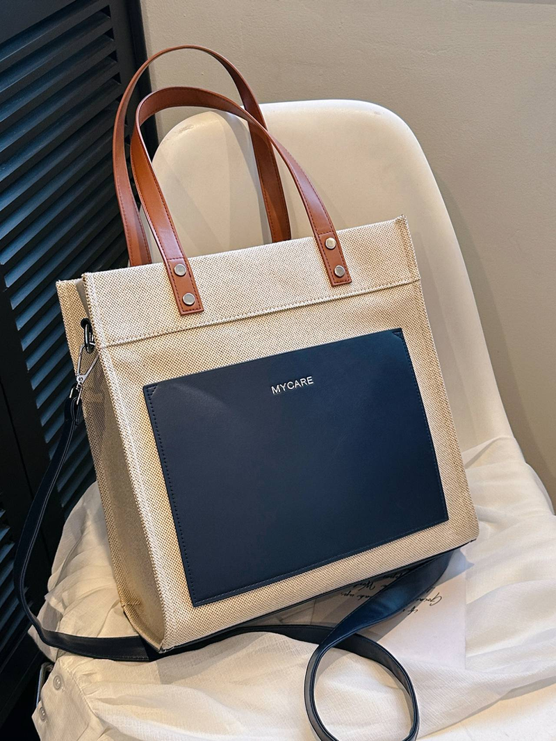 La spaziosa borsa da donna in tela è resistente, impermeabile e sigillata con cerniera, adatta per i pendolari, lo shopping, le uscite in spiaggia e l'uso quotidiano_voghion.com