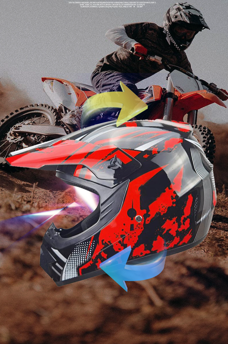 ABS-materiale kul hjelm motorsykkelkjøring terrenghjelm fire sesonger halvhjelm liten terrenghjelm_voghion.com