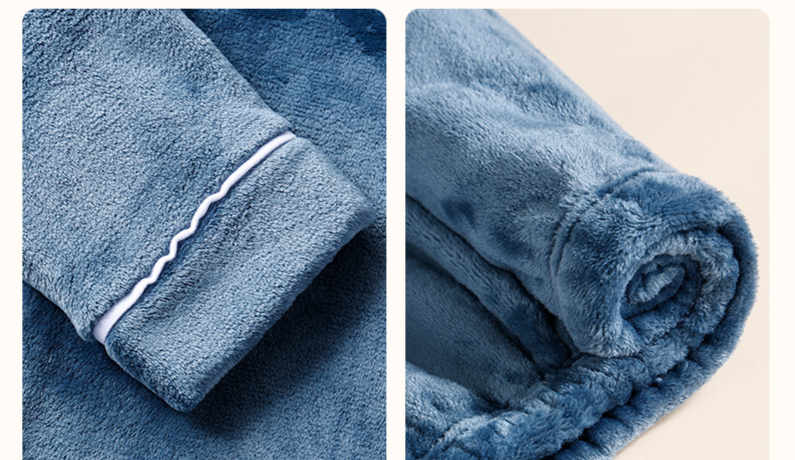 Men's Clothing Men's pajamas flannel new autumn and winter thickened cardigan coral fleece home clothes suit can be worn outside men_voghion.com