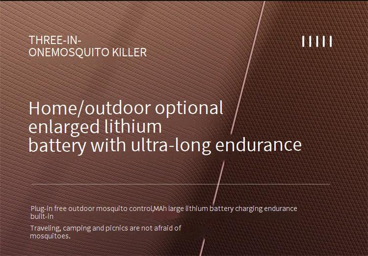 Lampe anti-moustiques électrique rechargeable – Lampe anti-insectes UV intérieure/extérieure avec technologie d'attraction automatique – Piège à insectes portable_voghion.com
