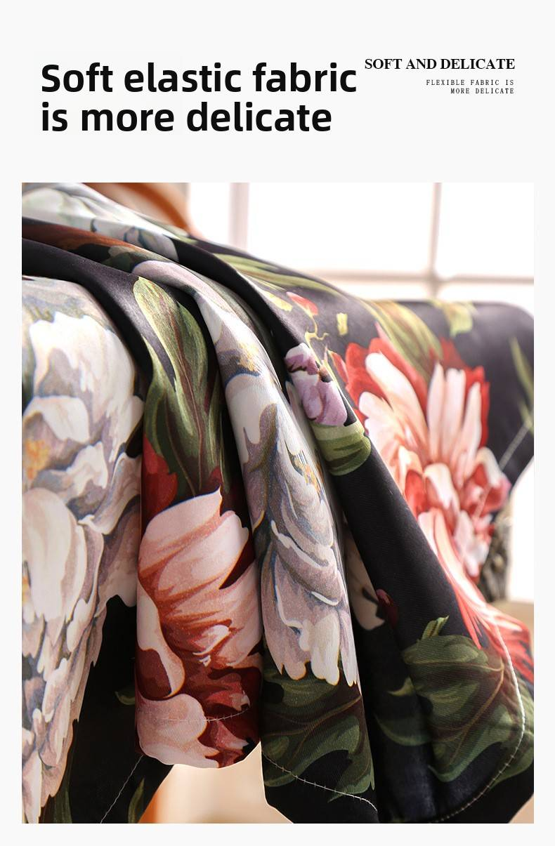 Elegante tovaglia in poliestere con motivo floreale vintage – antiscivolo, resistente al calore, copertura decorativa per sala da pranzo e cucina_voghion.com