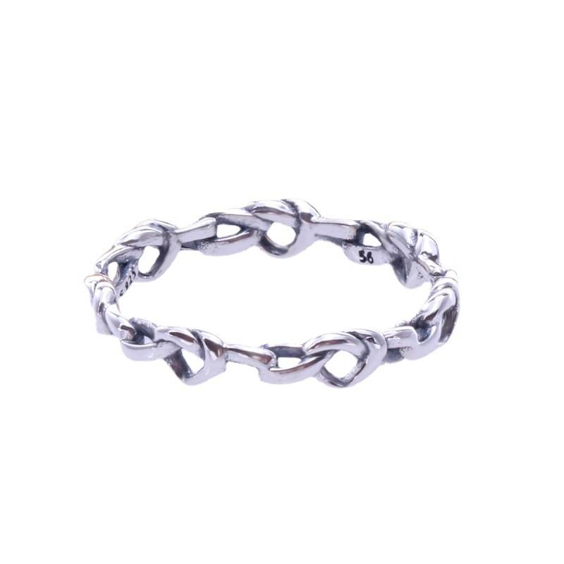 Anello da donna a forma di cuore, anello minimalista intrecciato per coppie d'amore, regalo romantico per lei. Anello cuore a cuore, alla moda, cuore a cuore._voghion.com