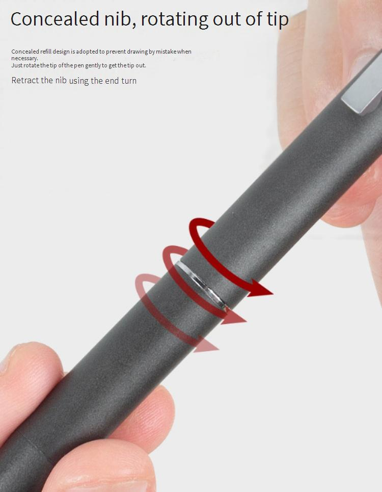 Caneta esferográfica fosca com logotipo personalizado, toque pesado, hotel, escritório, publicidade, presente de metal, caneta atômica personalizada_voghion.com