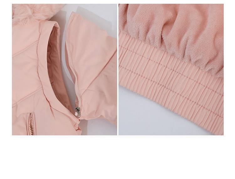 Chaqueta acolchada con ribete de piel sintética y mangas desmontables para mujer, abrigo corto de invierno con capucha, abrigo acolchado y cálido para tallas pequeñas y ajustadas._voghion.com