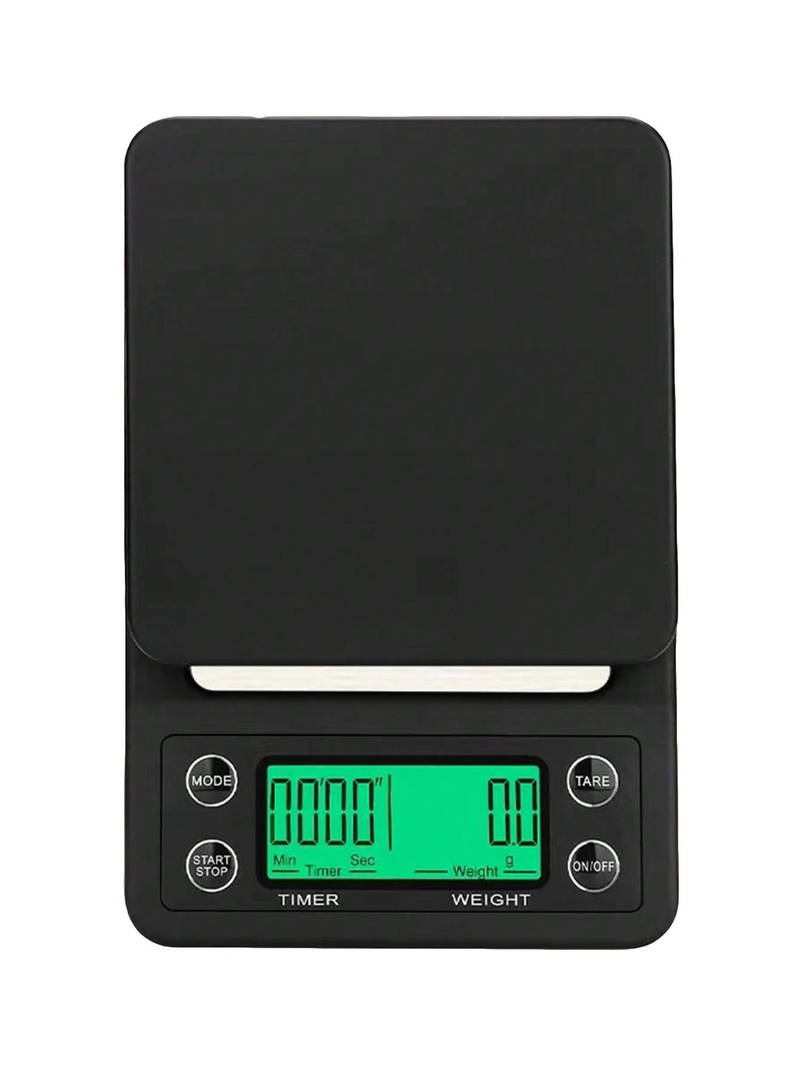 Bilancia da caffè multifunzionale, conversione unità con un clic, bilancia da cucina digitale ad alta precisione da 6,61 LB/0,1 G - Bilancia da caffè, misurazione G, Lb, Ml e Oz, adatta per viaggi in camper, articoli essenziali per appartamenti e dormitori universitari - La confezione non include le batterie_voghion.com
