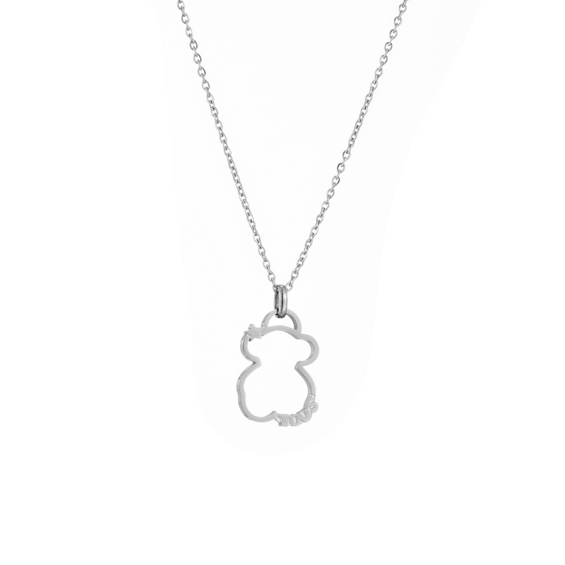Ciondolo rotondo, collana con ciondolo a forma di orso, catena in oro/argento con ciondolo smaltato, regalo ideale per San Valentino e occasioni speciali._voghion.com