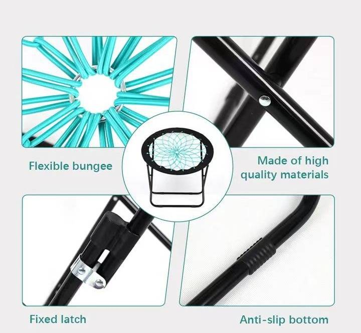 Outdoor Bungee Foldable Leisure Seat Convenient Lightweight Camping Elastic Tie Moon Beach Chair_voghion.com