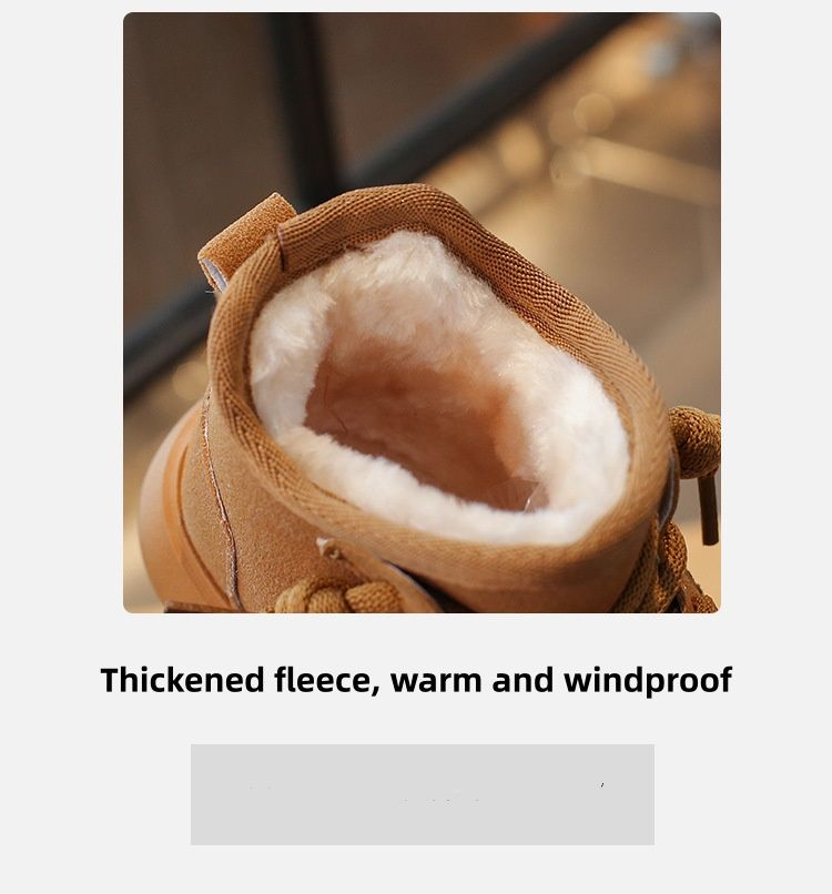 Big Head Snow Boots, Cotton Shoes, Women's 2025 New Winter Style, Lined And Thickened, Wearable, Thick Soled, Anti-slip, Warm, Short Boots_voghion.com