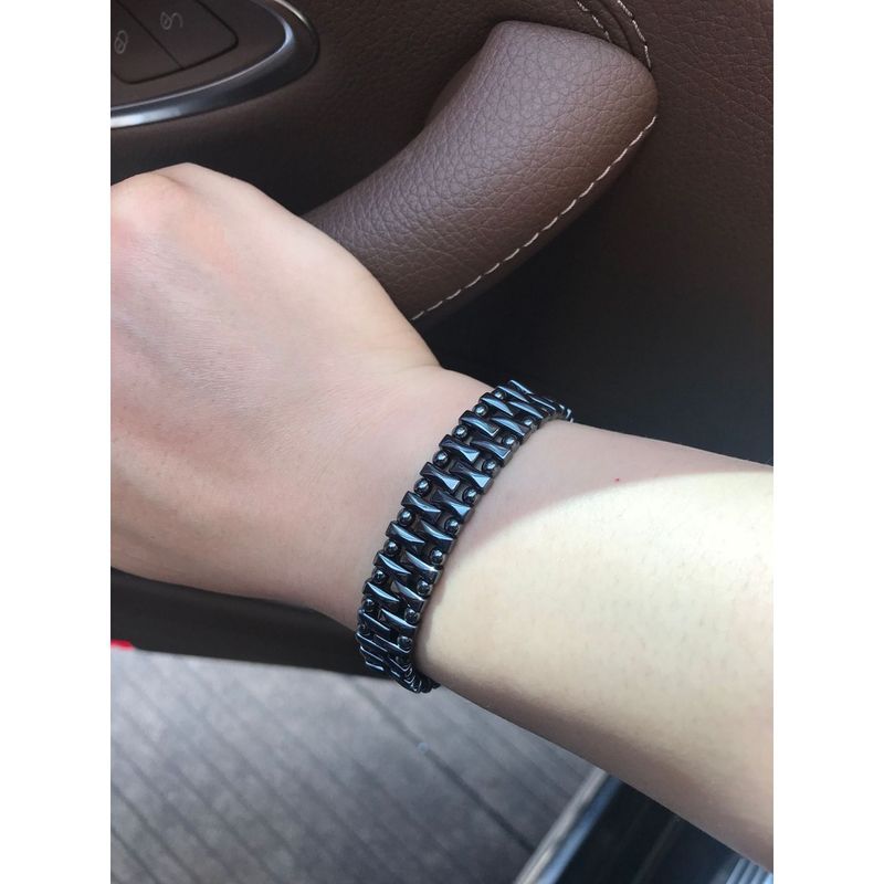 Braccialetti dimagranti elastici per terapia magnetica con perline energetiche classiche in ematite_voghion.com