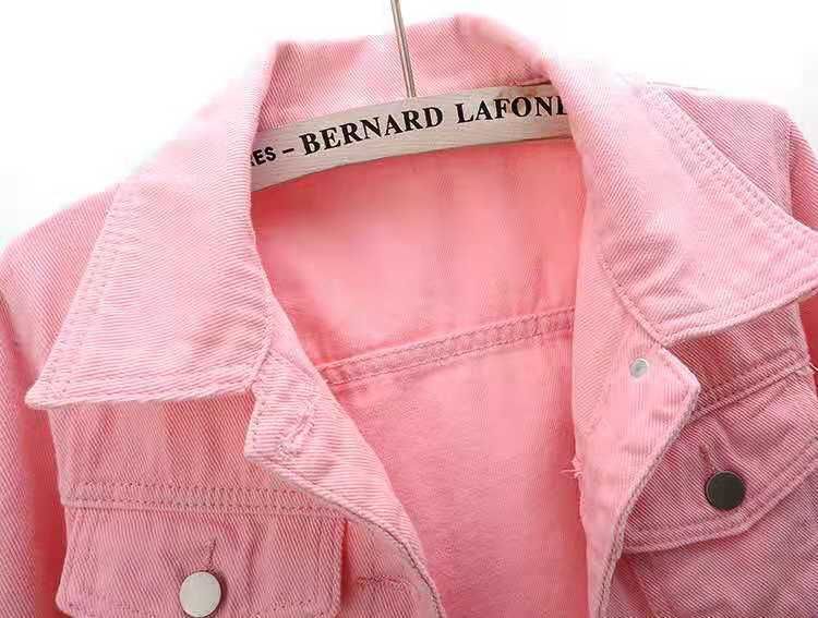Spring and summer Korean style slim color mid-sleeve denim jacket women's short three-quarter sleeve jacket waistcoat small shawl top_voghion.com