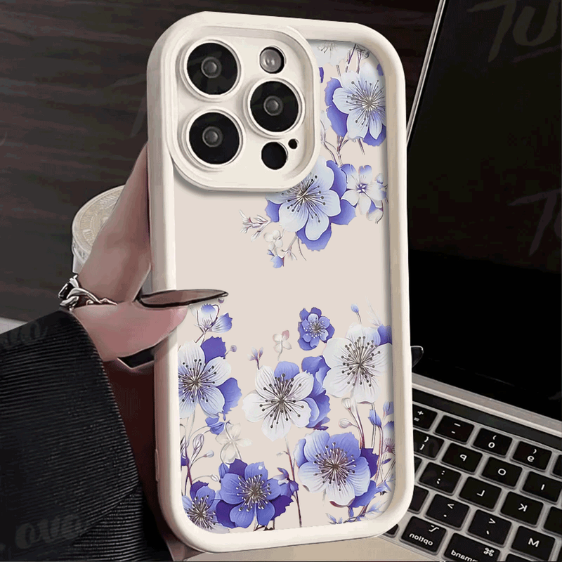 Fashion Floral Telefon Fall Für iPhone 16 15 14 13 12 11 Pro Max 13 12 Mini X XR XS 7 8 14 15 16 Plus Weiche Silikon Boden Abdeckung_voghion.com