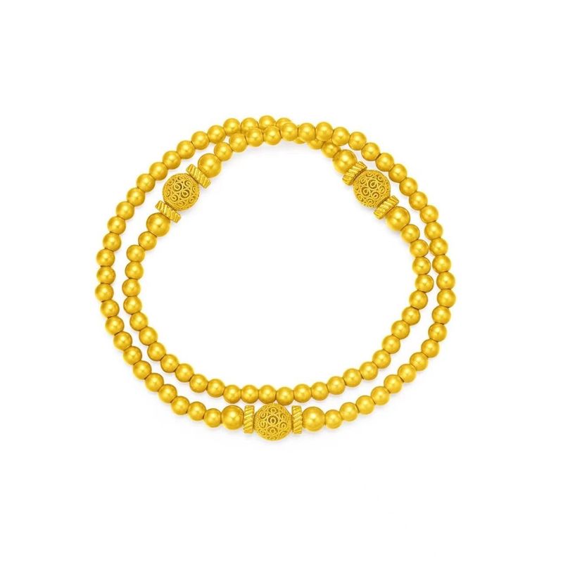Vietnamese Gold-Plated Ancient Double-Layer Style Women's Bracelet Internet Celebrity Non-Mainstream Live Wedding Jewelry_voghion.com