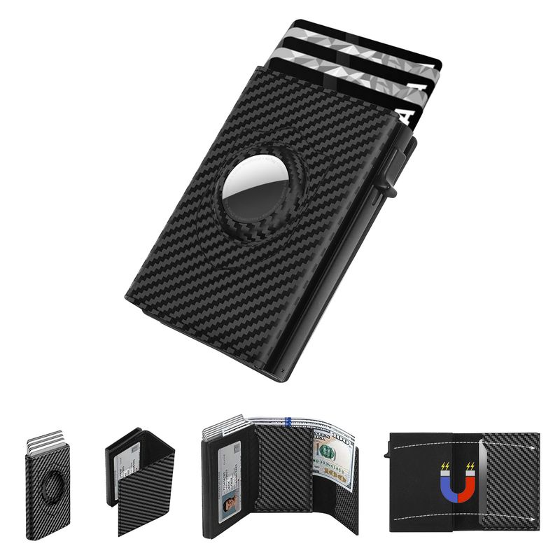 Men's Bags AirTag Wallet AirTag Wallet RFID Technology Credit Card Holder With Minimalist Men's Wallet_voghion.com