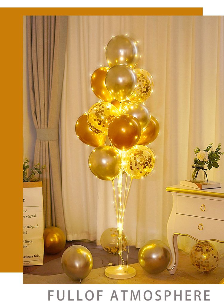 Floor Standing Luminous Column Floating Balloon Stand Birthday Decoration Table Floating Scene Layout Store Opening Atmosphere Supplies_voghion.com