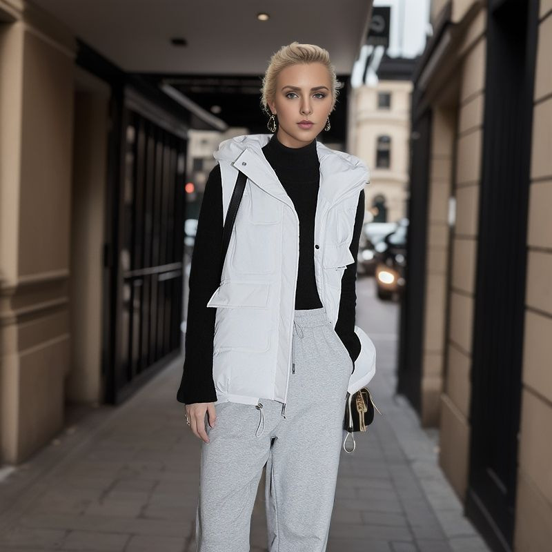 Nouveau gilet chaud en coton pour femme en automne et en hiver Le gilet ample pour femme porte un gilet Joker._voghion.com