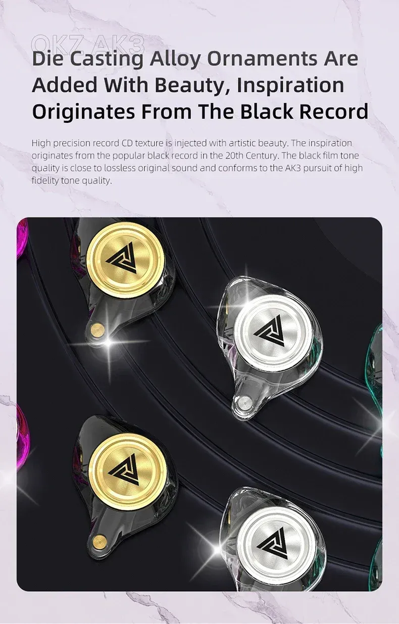 AK3 FiLe Wired Earphone With Microphone HiFi Music Monitor Bass Headphones Noise Cancelling Headset For Sport Gaming Earbuds_voghion.com