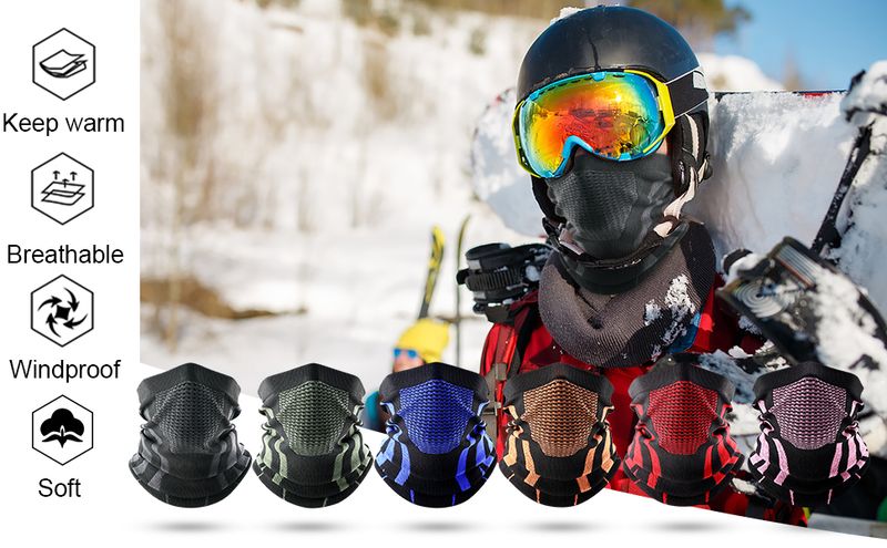 Cache-cou d'hiver, cache-cou, coupe-vent, cagoule, bandana pour ski, snowboard_voghion.com