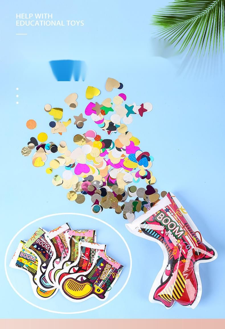 Pistola ad aria compressa automatica gonfiabile coriandoli glitterati compleanno laurea matrimonio apertura cannone portatile piccolo_voghion.com