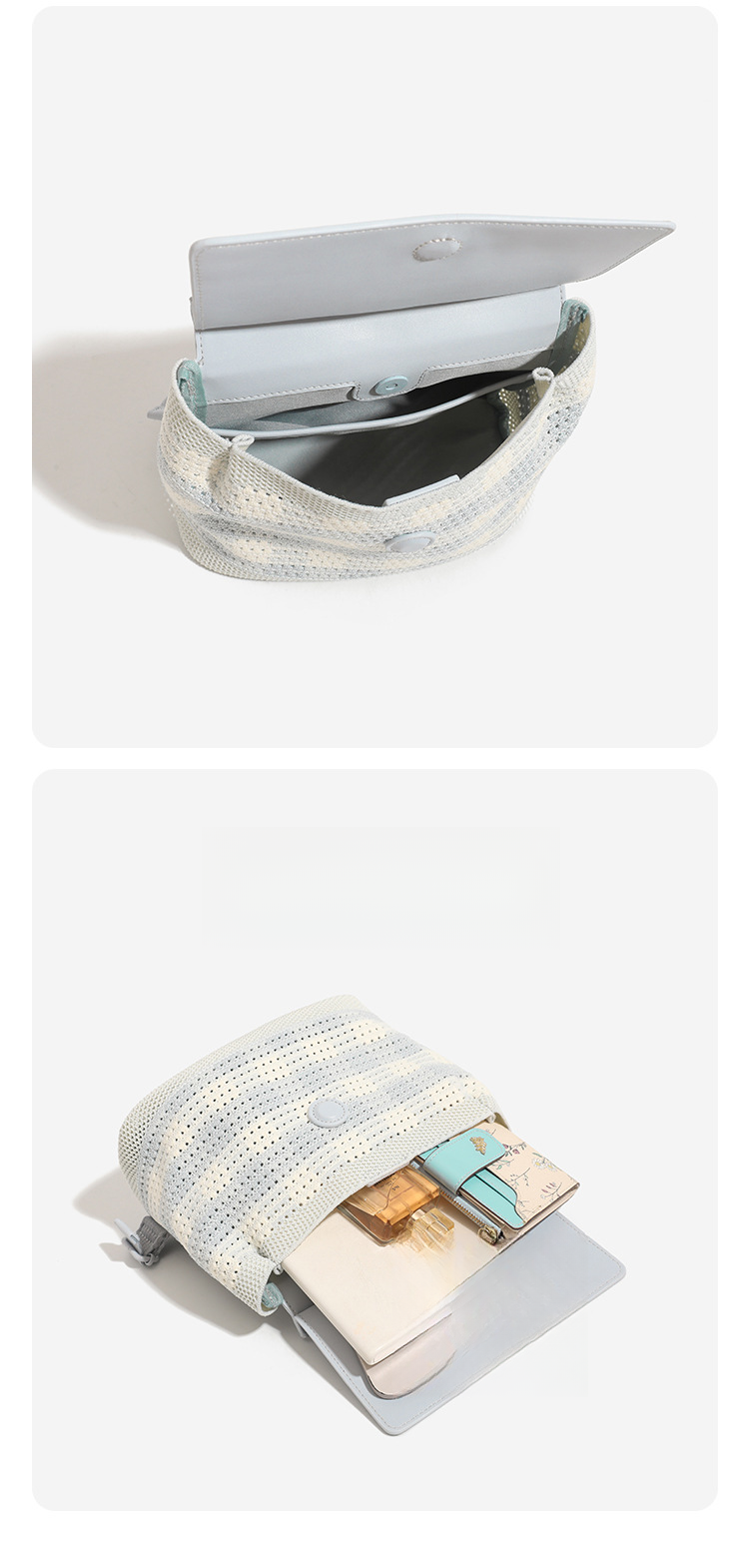 High-end Fashion Block Weaving Women's Bag 2025 Summer New Commuter Small Backpack Multifunctional Handbag Leisure Hundred Simple Daily_voghion.com