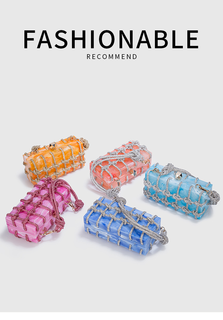 Nieuwe Aggreko Transparante Opbergdoos Banket Handgeweven Touw Kleine Vierkante Tas Onderarm Handtas_voghion.com