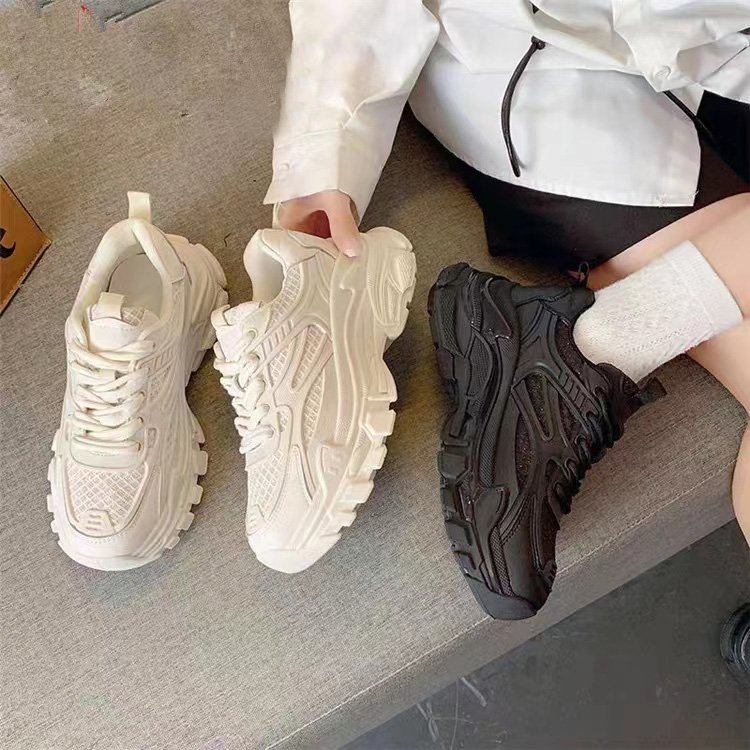 Scarpe da papà con lacci, scarpe sportive casual, scarpe singole con punta tonda e lacci, scarpe da donna all'ingrosso, stile estivo 2024_voghion.com