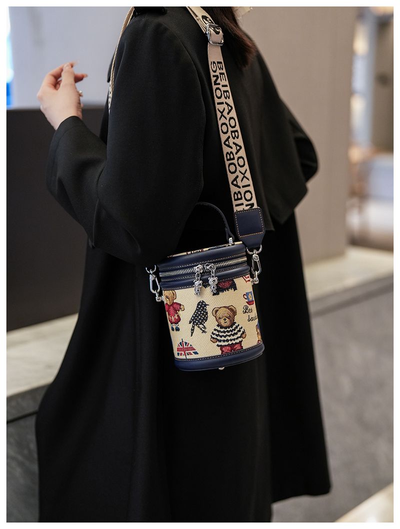 Borsa a secchiello da donna, borsa a tracolla di tendenza, borsa da pendolare alla moda_voghion.com