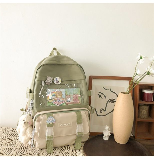 Rucsac de școală impermeabil pentru femei, model Kawaii, pentru adolescente, fete, studente, Bookbag, laptop, rucsac, drăguț, călătorie, geantă de mână_voghion.com
